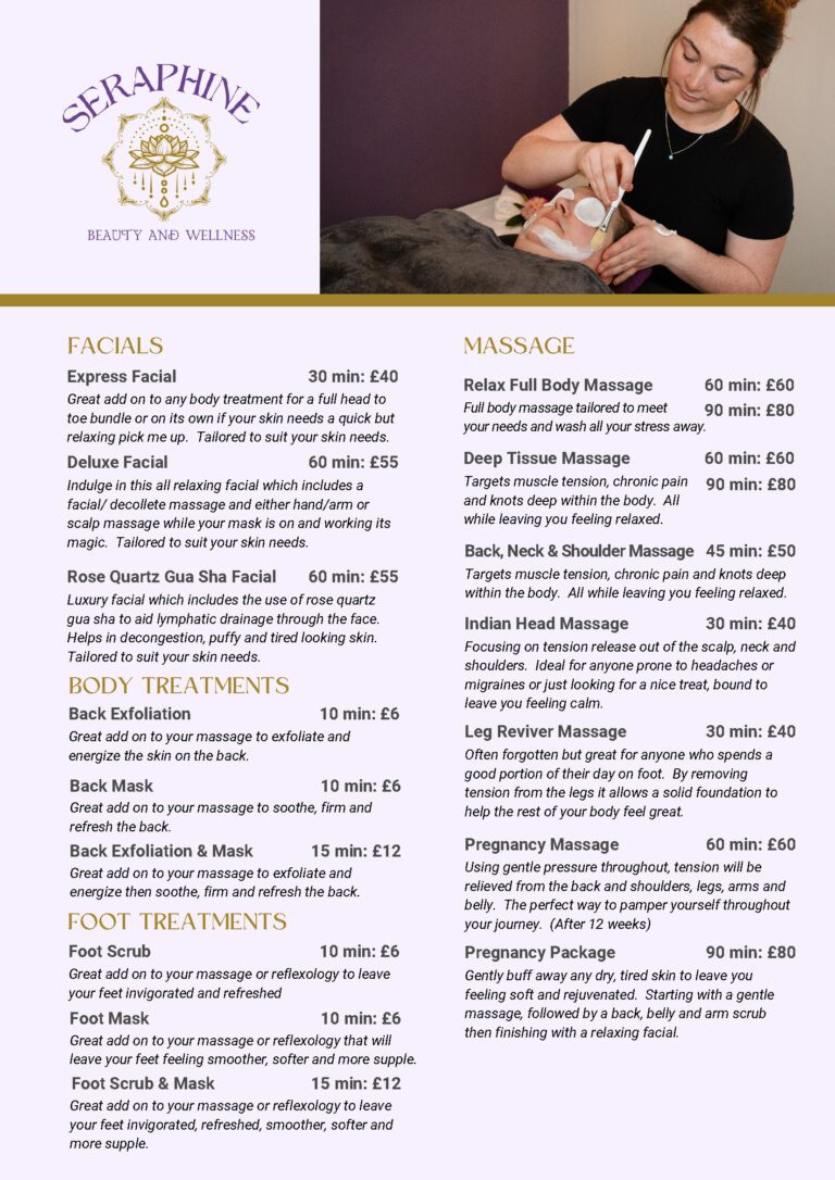 Seraphine Beauty & Wellness Treatments at Melfort Village