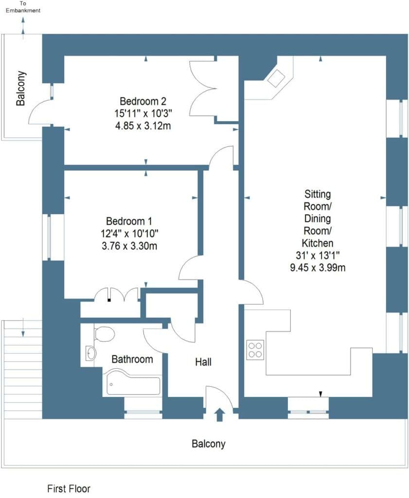 Upper Cooperage Self Catering Cottage near Oban floor plan